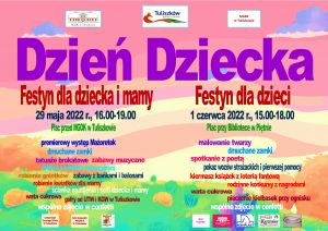 plakat z atrakcjamiplakat na Dzień Dziecka