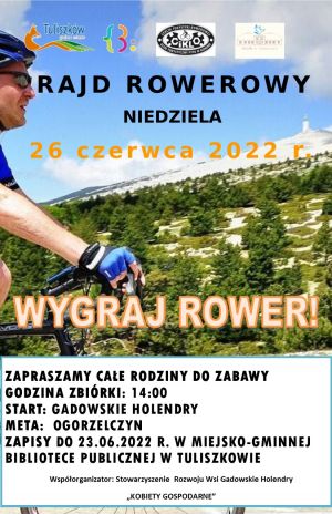 plakat na rajd rowerowy 26 czerwca