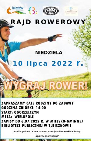 plakat na rajd rowerowy 10 lipca