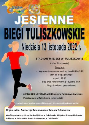 plakat - kobieta biegnie