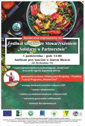 plakat zapowiadający wydarzenie pod nazwą Festiwal smakówPlakat - Festiwal smaków