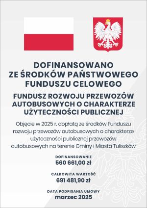 Gmina Tuliszków_plakat_fundusz rozwoju przewozów autobusowych