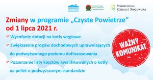 zmiany2 - Zmiany w programie Czyste Powietrze od 1 lipca 2021