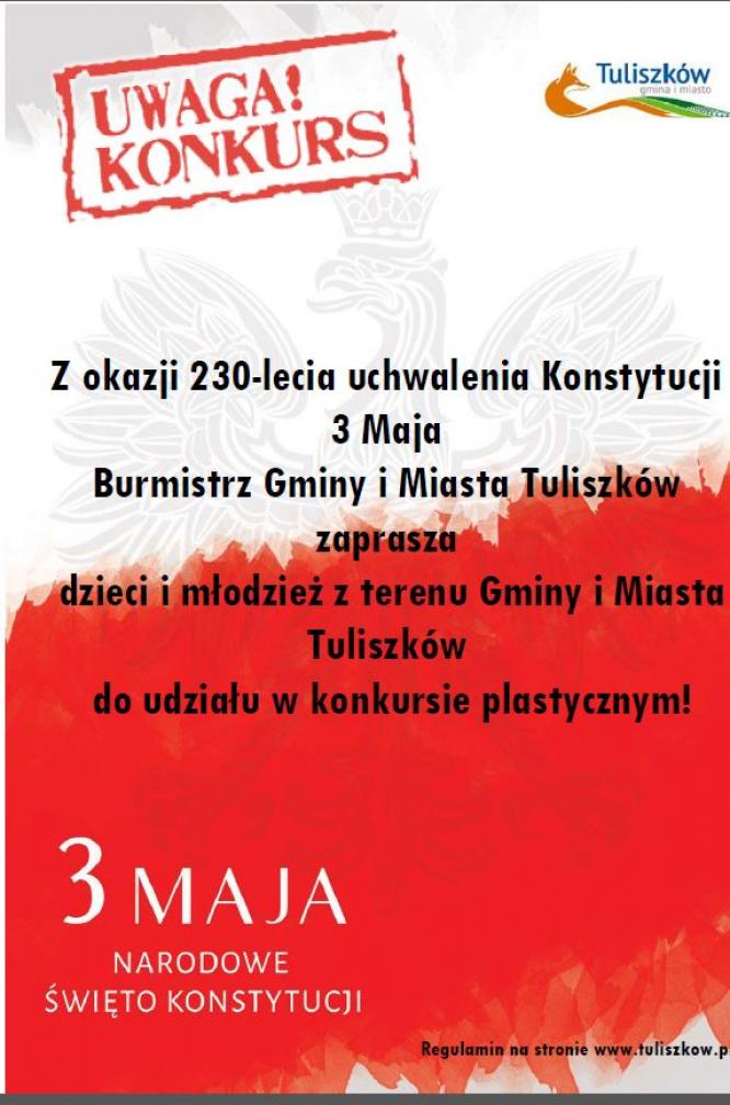 Konkurs plastyczny z okazji 230-lecia uchwalenia Konstytucji 3 Maja.