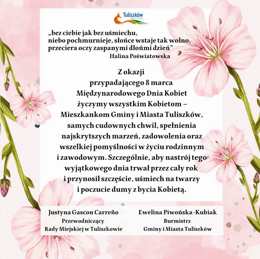 Życzenia na Dzień Kobiet.