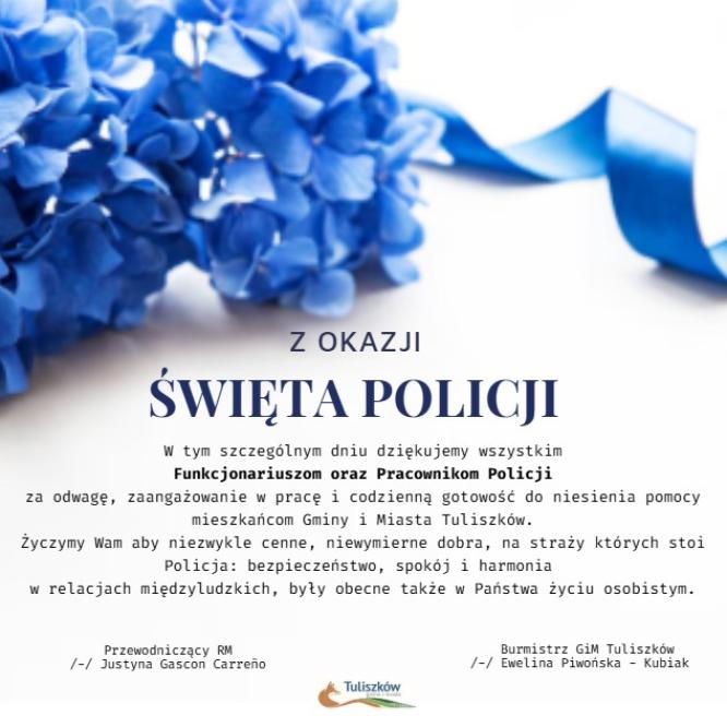 Życzenia z okazji Święta Policji.