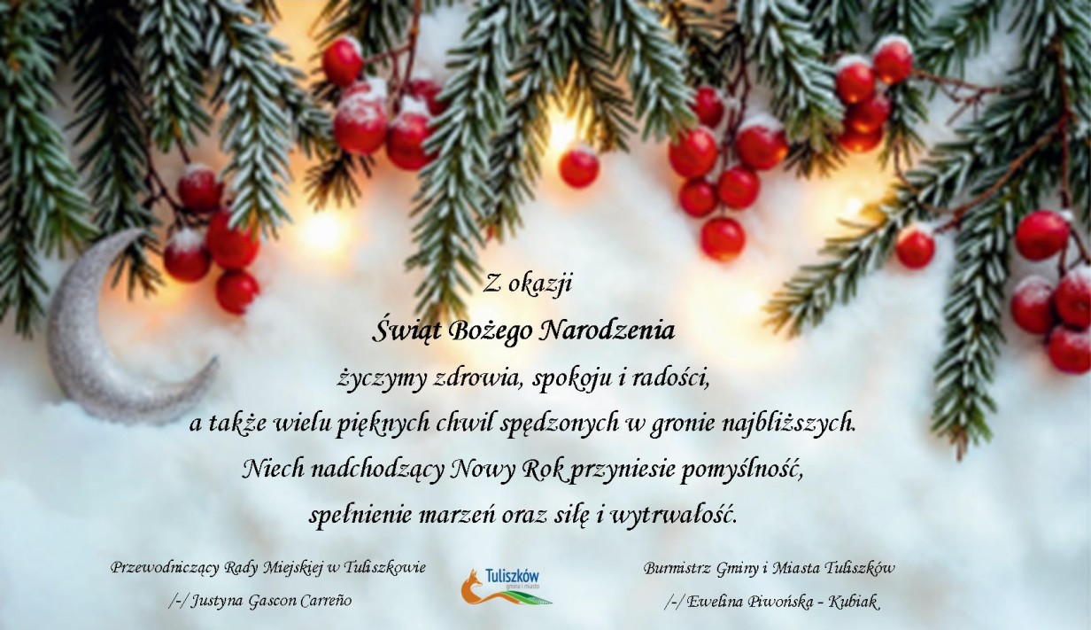 Życzenia z okazji zbliżających się Świąt Bożego Narodzenia.