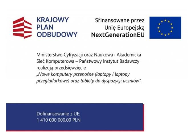 Nieodpłatne przekazanie sprzętu w ramach projektu KPO dla uczniów szkół podstawowych prowadzonych przez Gminę  i Miasto Tuliszków