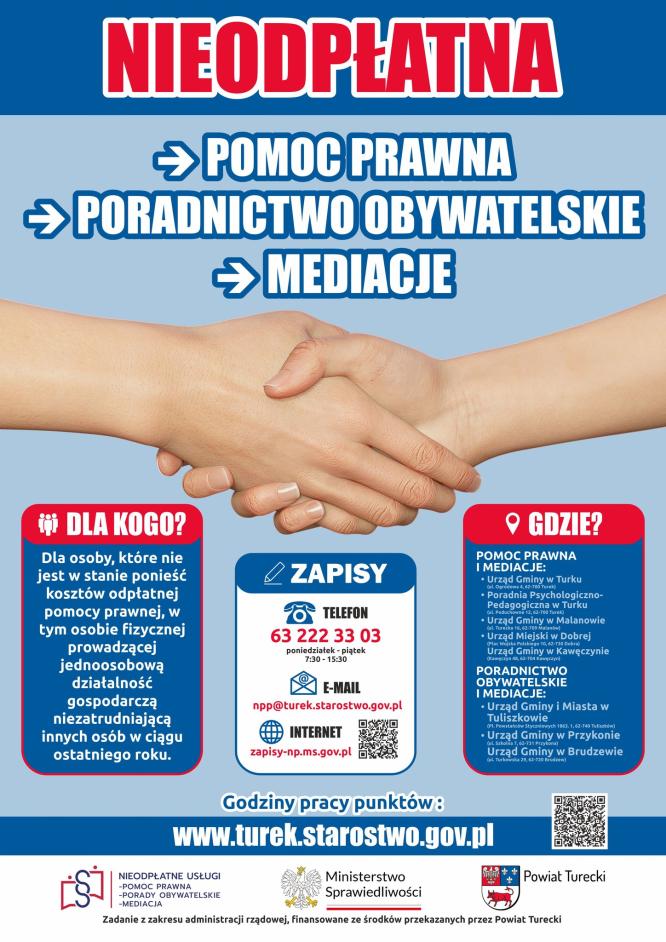 Nieodpłatna pomoc prawna.