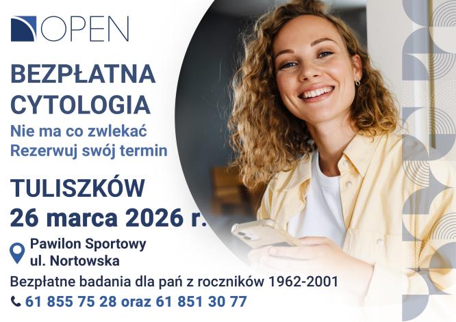 Bezpłatne badania cytologiczne i mammograficzne.