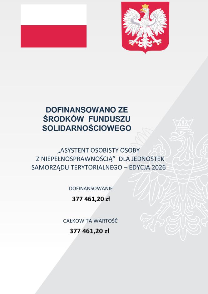 "Asystent osobisty osoby z niepełnosprawnością" dla JST - edycja 2026.