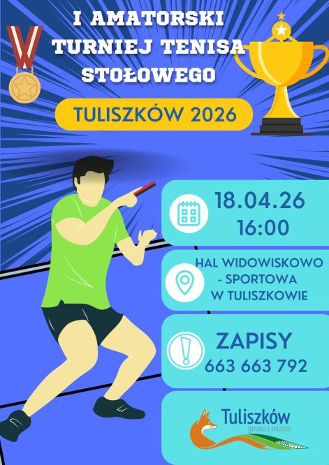 Zapraszamy na I Amatorski Turniej Tenisa Stołowego.