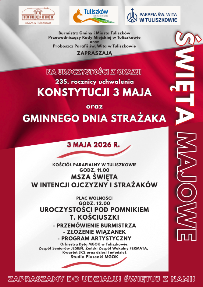 Święta majowe - zaproszenie