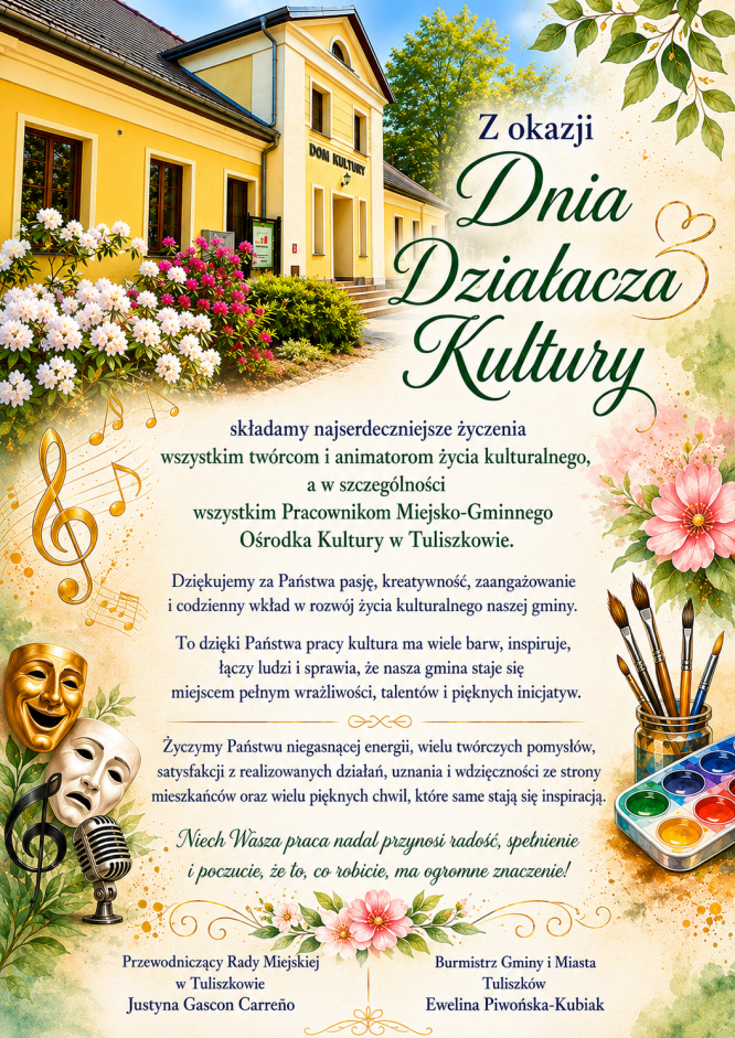Życzenia z okazji Dnia Działacza Kultury