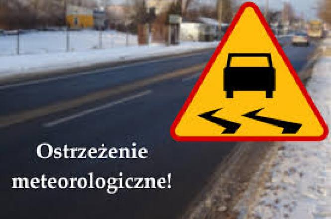 Ostrzeżenie meteorologiczne- oblodzenie.