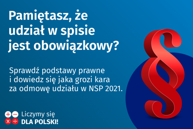 Czy pamiętasz, że udział w spisie powszechnym jest obowiązkowy?