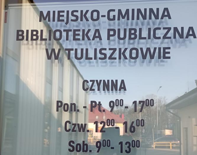 Nowe godziny otwarcia biblioteki.