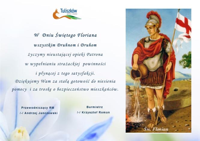 Życzenia z okazji Dnia Strażaka.